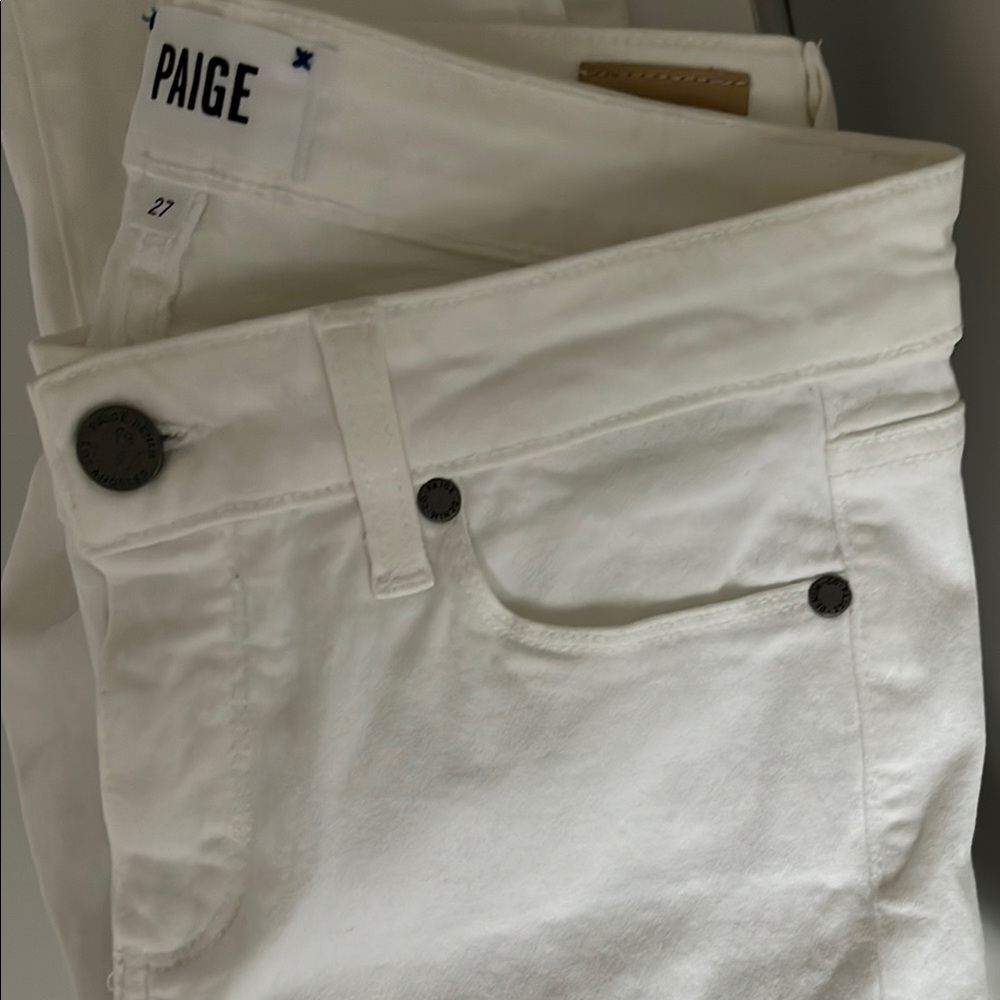 PAIGE Ivory Denim Pants